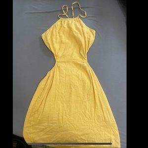 Abercrombie A&F halter cut out linen mini dress